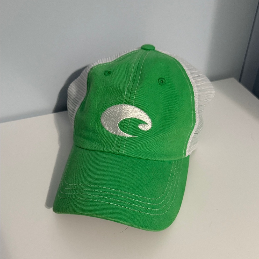 Green Trucker Hat with White Logo